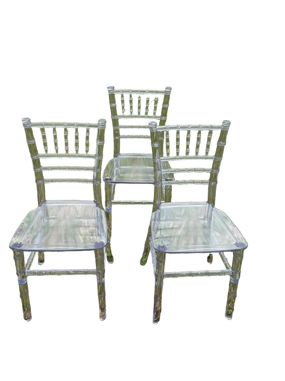 lot de 3 chaises transparentes pour enfant
