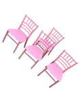 lot de 4 chaises roses pour enfant