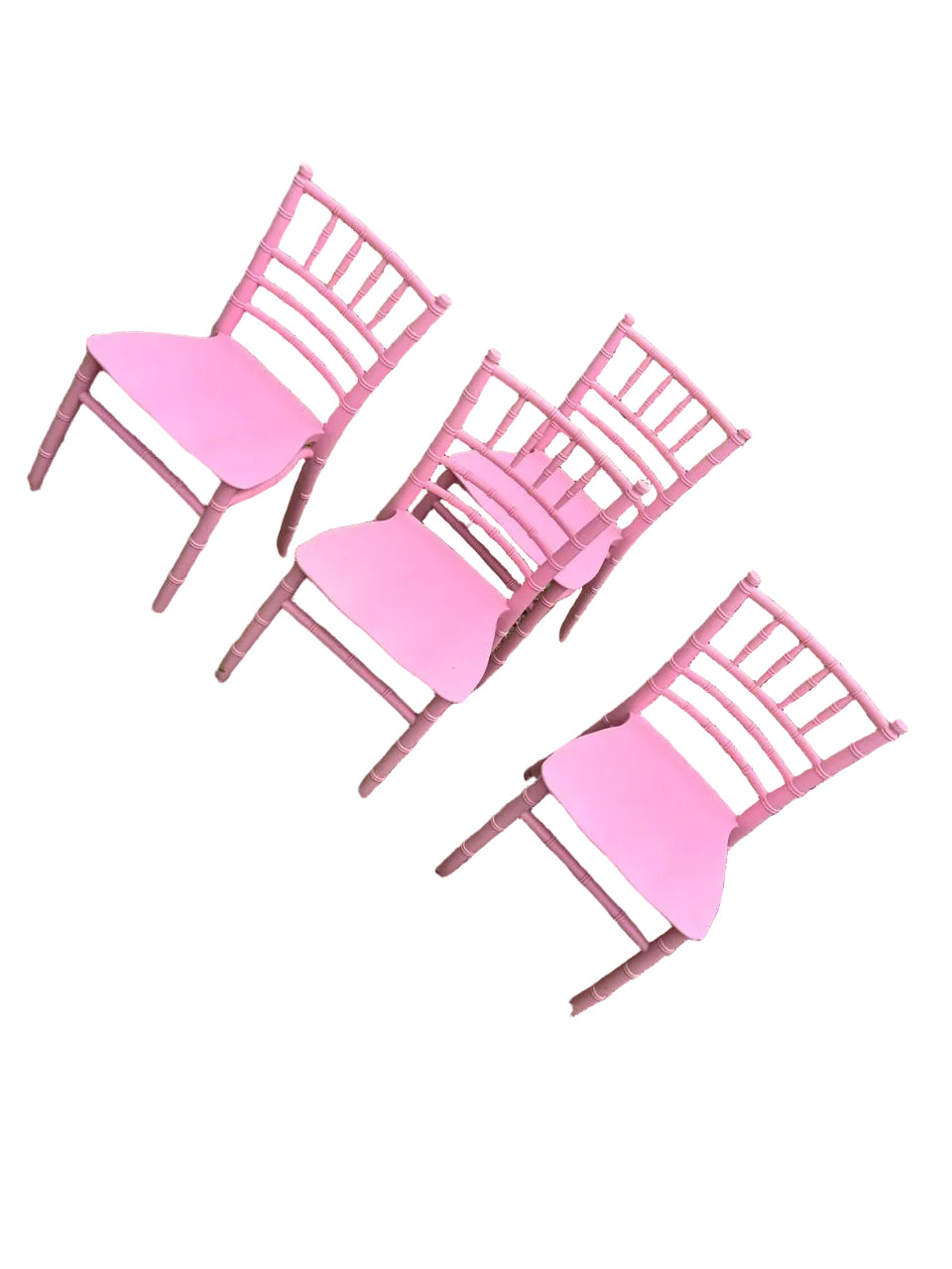 lot de 4 chaises roses pour enfant