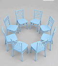 chaise bambou prestige  bleu