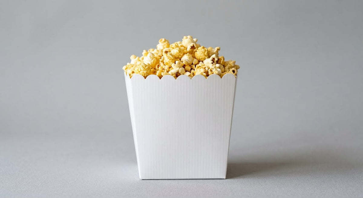 Boite a pop corn blanche
