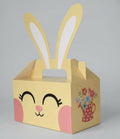 Boite cadeau en forme de lapin jaune