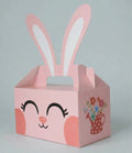 Boite cadeau en forme de lapin rose