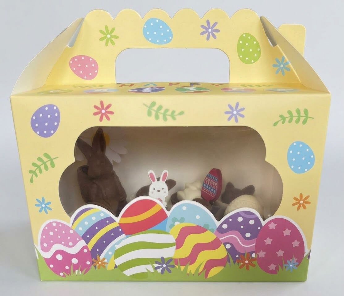 Boite cadeaux paque jaune