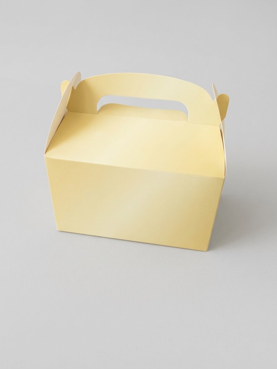 Boite cadeaux jaune pastel