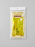 rideaux a frange métallisé jaune