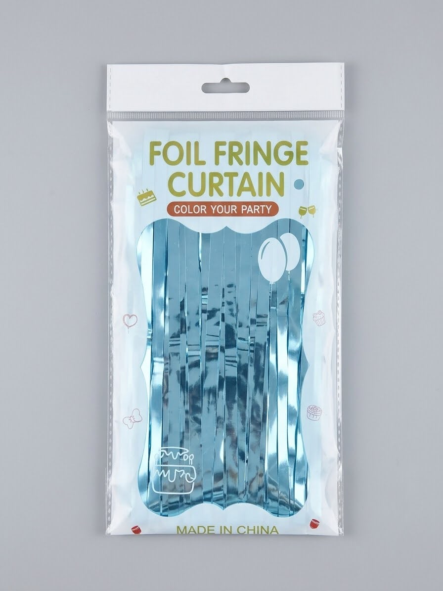 rideaux a frange métallisé vert