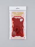 Rideaux a frange métallisé rouge