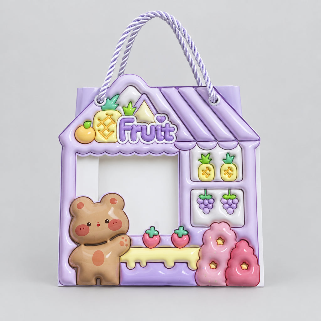 Sac cadeaux 3D violet