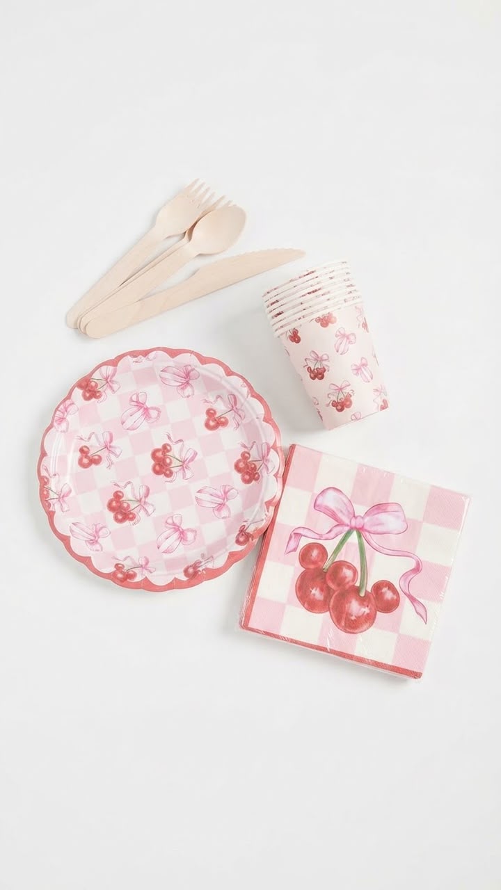 kit vaiselles cerises