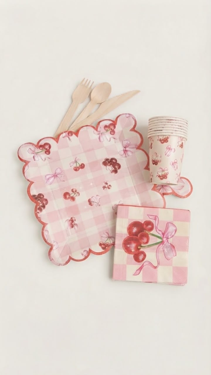 kit vaiselles cerises