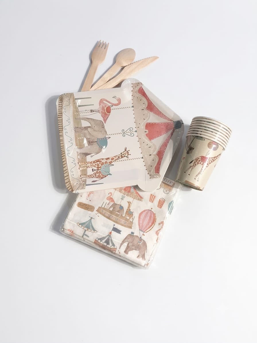 kit vaisselle fêtes foraine