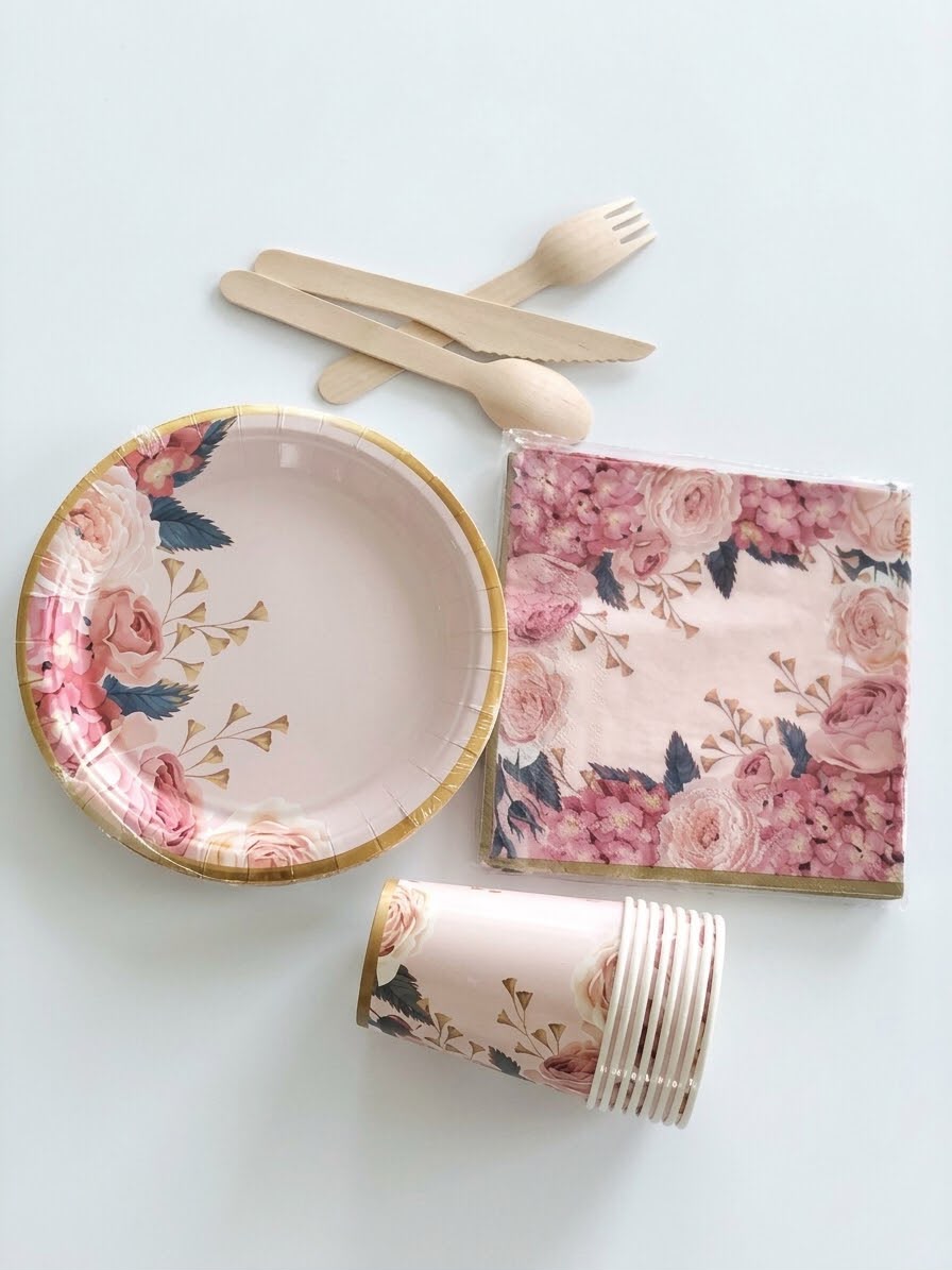 Kit vaisselle douceurs florale