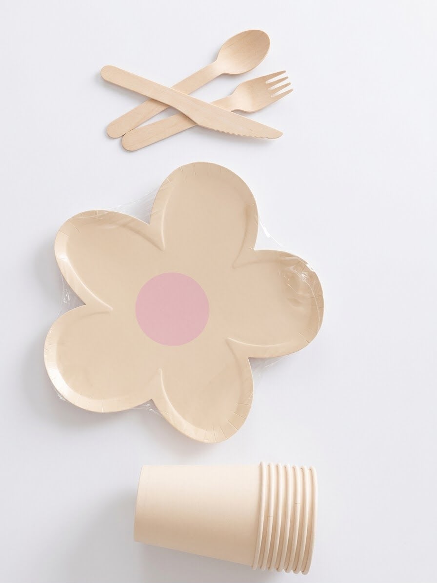 Kit vaisselle souris fleuri